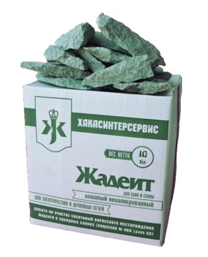 Камень для бани Жадеит колотый некалиброванный 10 кг купить за 1 500 руб.