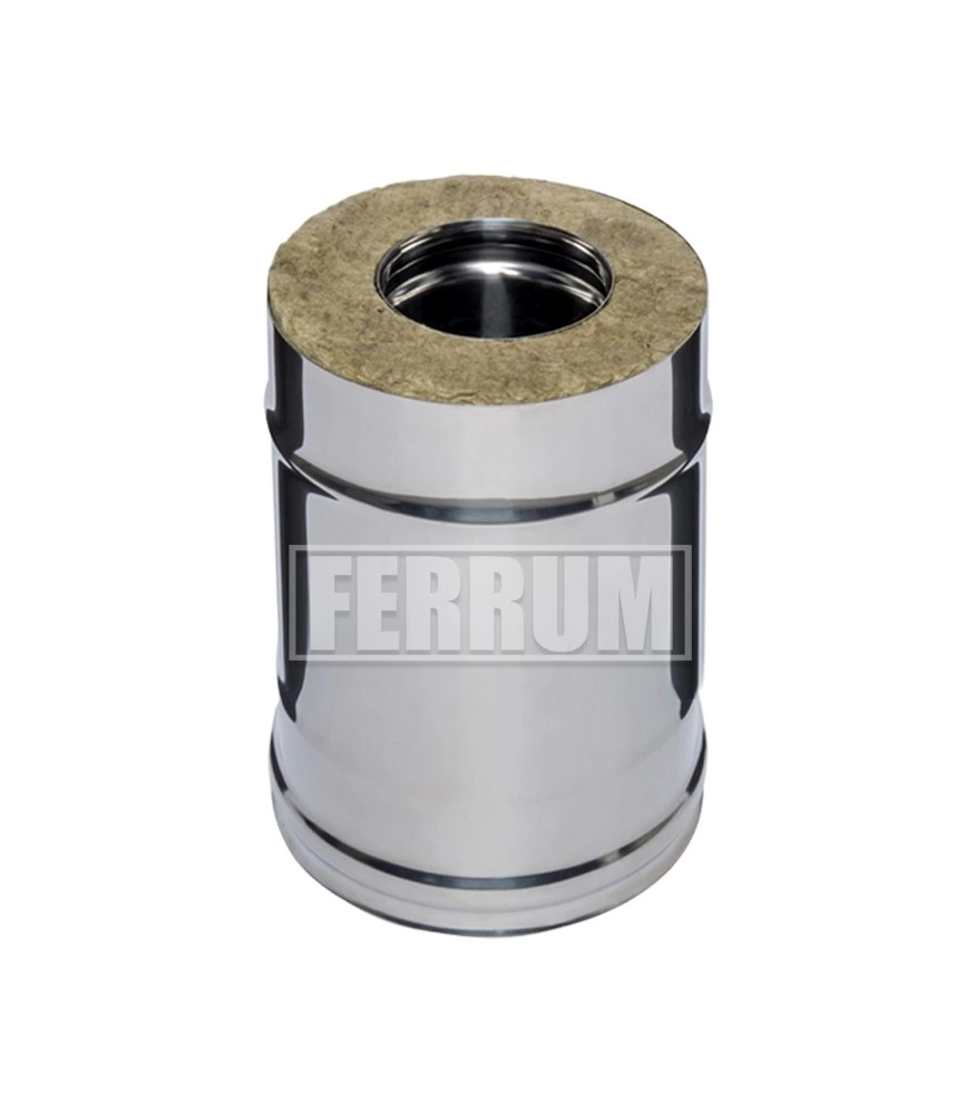 Сэндвич-труба Ferrum 0,5м (430/0,8мм + нерж.) Ф150х250 купить за 3 228 руб.