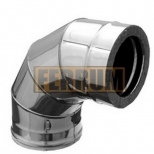 Сэндвич-колено Ferrum 90° (430/0,8мм + нерж.) Ф150х210 купить за 3 511 руб.